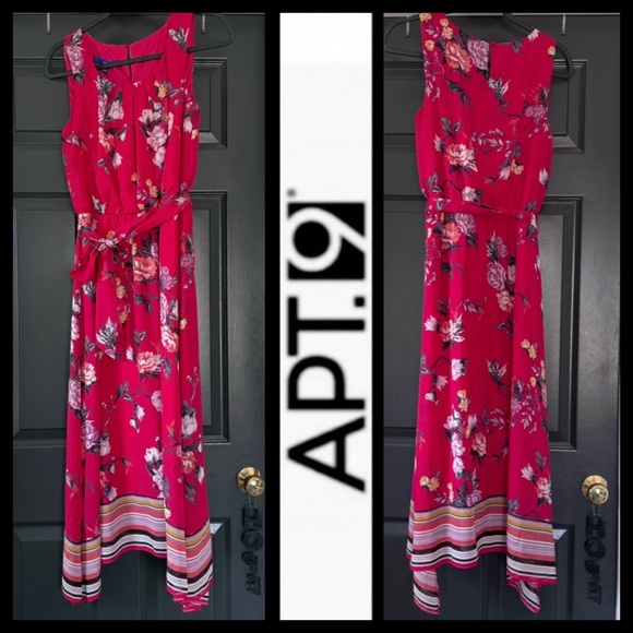 Apt. 9 Dresses & Skirts - NWT Apt. 9 Belted Floral Chiffon Midi Dress
